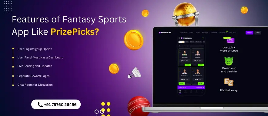 Feature of Fantasy Sports Develop App Like PrizePicks