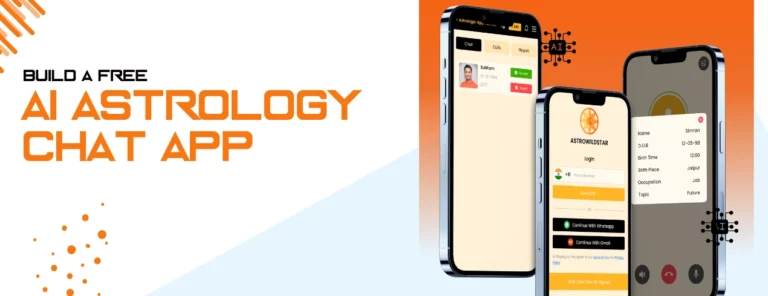 Interface of a free AI-powered astrology chat app built with Dqot Solutions in 2025