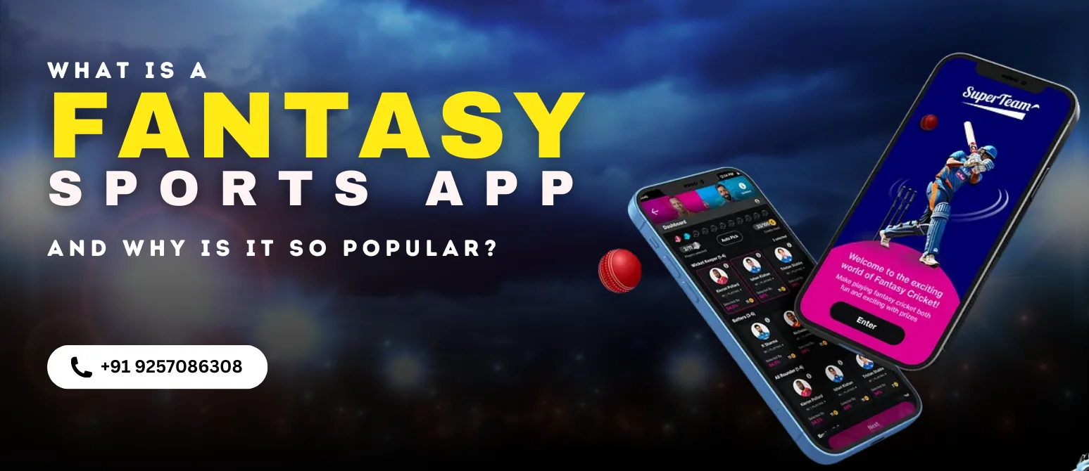 Fantasy sports app interface displaying team selection, player stats, and live match updates