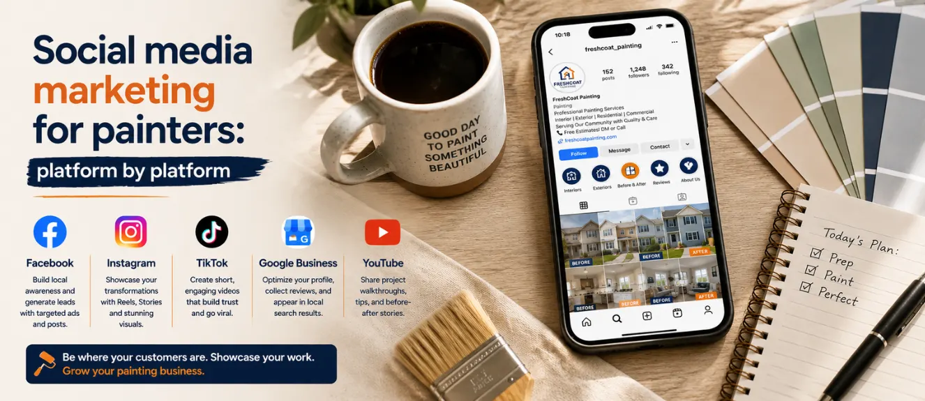 social media marketing for painters