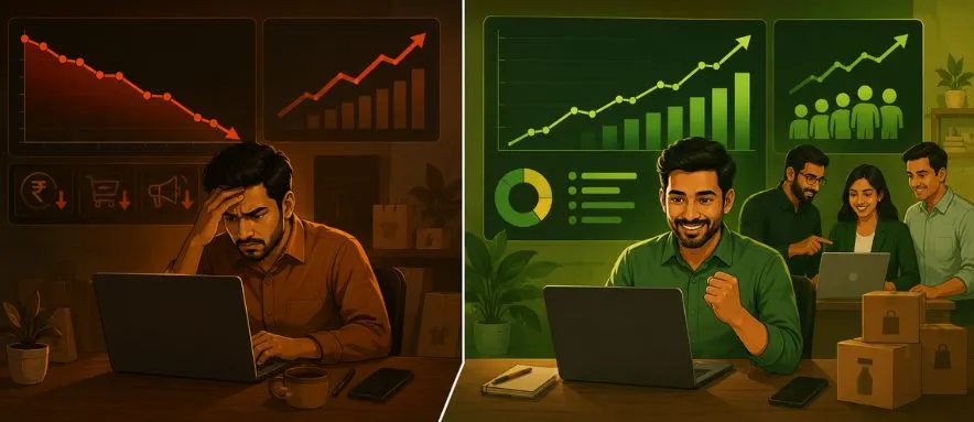 after before of marketing methods